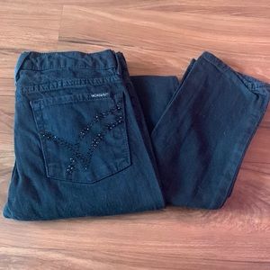 William Rast jeweled black skinny jeans